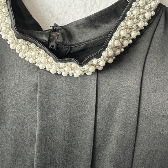 Algo Black Long Sleeves 100% Silk Size S - Picture 3 of 3